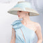 Elegant Linen Wide-Brim Kentucky Derby Hat for Women