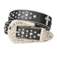 GothGlow Crystal Cross Leather Belt-Black - 详情-04 view - WAAMII