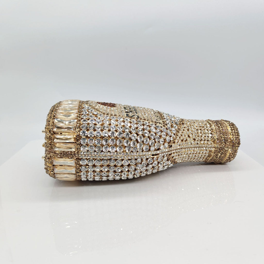 Crystal Champagne Bottle Clutch - - Luxury bags by WAAMII