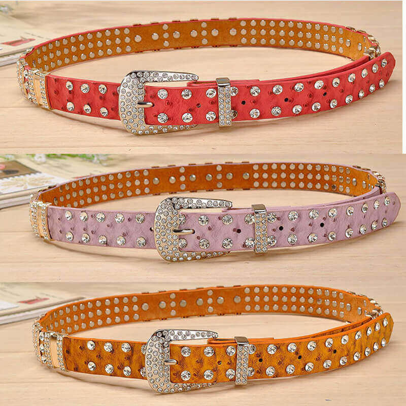 GlamEdge Rhinestone Belt - Front view (10) - WAAMII