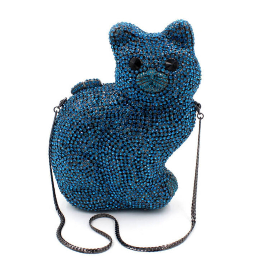 Sparkle Meow Kitty Rhinestone Clutch Purse - 详情-15 view - WAAMII