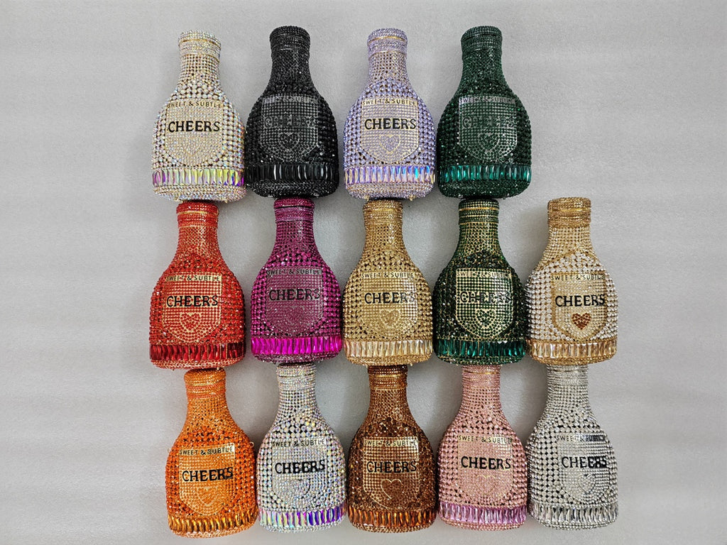 Crystal Champagne Bottle Clutch bags WAAMII