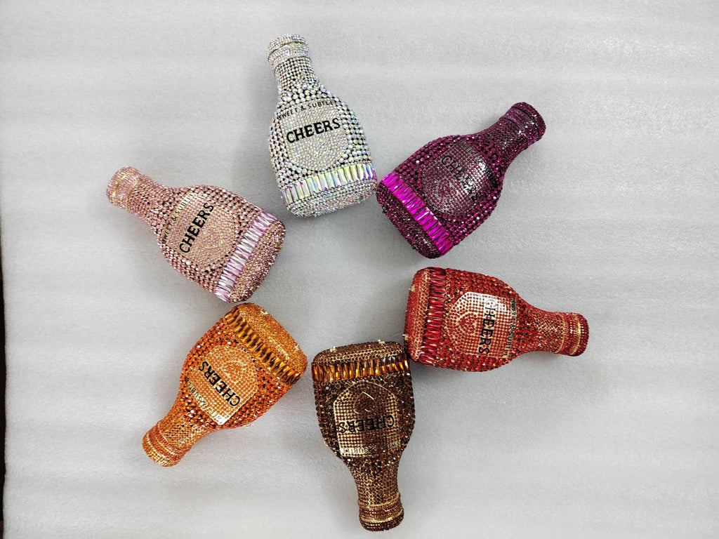 Crystal Champagne Bottle Clutch bags WAAMII