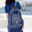 Owl Dyed and Embroidered Cotton Linen Backpack - Main product view (1) - WAAMII