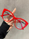 Luxe Cat Eye Red Prescription Glasses TR90 Eyeglasses Frame 16845