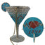 CrystaTini Stemmed Cocktail Clutch with Lemon Slice & Mirror Lid in Heartbeat Blue - WAAMII