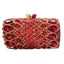 Rainora Droplets Rhinestone Clutch in Red - WAAMII