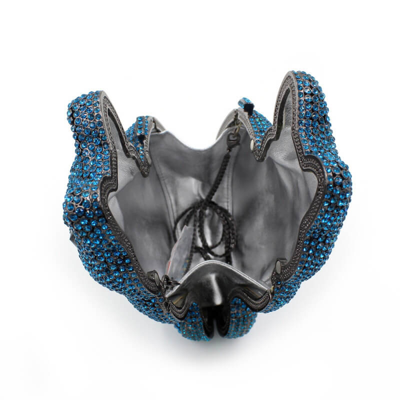 Sparkle Meow Kitty Rhinestone Clutch Purse - 详情-22 view - WAAMII