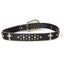 GothGlow Crystal Cross Leather Belt-Black - Front view (4) - WAAMII