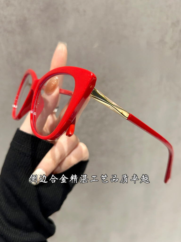 Luxe Cat Eye Red Prescription Glasses TR90 Eyeglasses Frame 16845