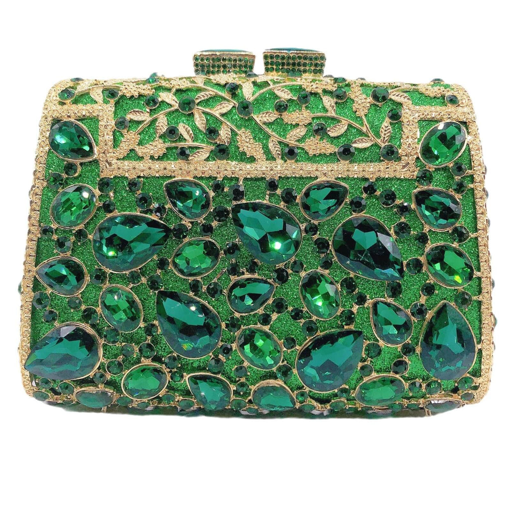 Gemma Fleur Rain Rhinestone Clutch - Side profile (6) - WAAMII