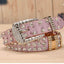GlamEdge Rhinestone Belt in pink - WAAMII