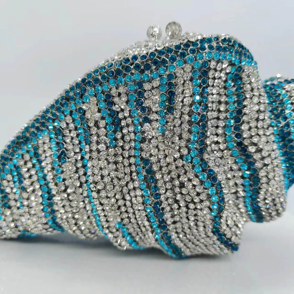 Crystal Conch Shape Minaudiere - - Luxury bags by WAAMII