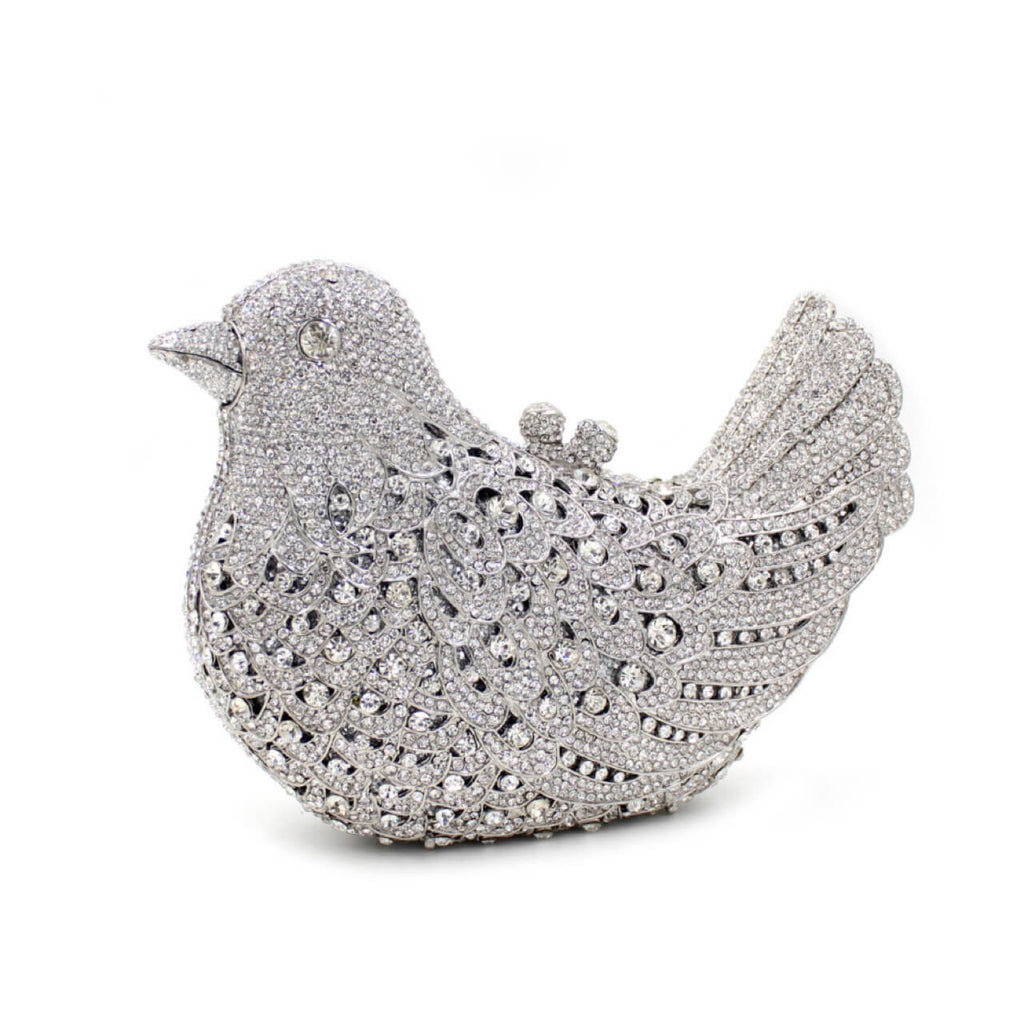 Multicolor Crystal Dove Minaudière