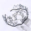 Half Cap Crystal Flower Cluster Headband - Blue - Luxury Accessories by WAAMII
