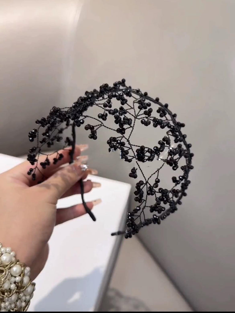 Half Cap Crystal Flower Cluster Headband - - Luxury Accessories by WAAMII