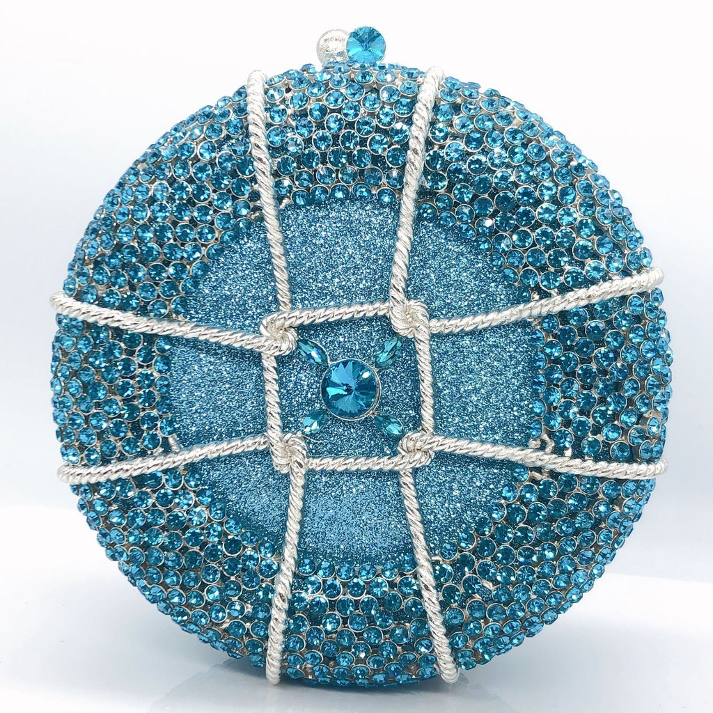 Rhinestone Crystal Unique Round Clutch - - Luxury bags by WAAMII