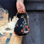 Vintage Embroidery Evening Clutch Purse-Spring Scenery-black - waterdrop shape - Luxury bags by WAAMII