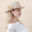Beige Filipino Sinamay Dress Hat with Flower Detail