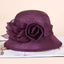 Purple Sinamay Hat – Floral Cloche Style for Women
