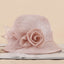 Pink Sinamay Hat – Floral Cloche Style for Women