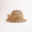 Light Brown Polypropylene Hat with Bow Accent – Sun Protection