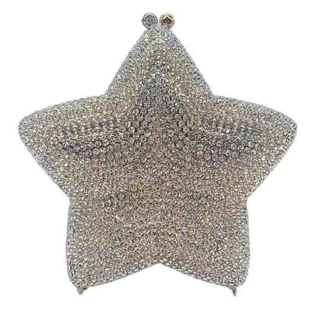 Estelle Luxury Star-Shaped Clutch Bag - Silver AB - Luxury bags by WAAMII