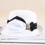 Women's Straw Hat with Foldable Brim and Double Ribbon Bow