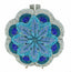 Rosalie Flower Shaped Clutch Rhinestone Purse - Blue - Luxury bags by WAAMII