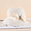 Women's Straw Hat with Foldable Brim and Double Ribbon Bow