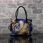 Designer Luxury Gold Thread Phoenix Hand Embroidery Bag Tote-Wood Bead Trim Limited Edition - Blue 38x28x9cm - Luxury bags by WAAMII