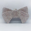 Crystal Butterfly Knot Clutch with Pearl Chain - Silver - Luxury bags by WAAMII