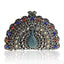 Luxury Rhinestone Peacock Clutch