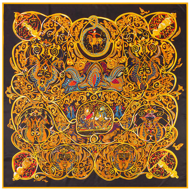130*130CM 100% Imitation Silk Twill Silk Square Scarf Scarves Floral Tree Print Scarf-Multi Colors - - Luxury Accessories by WAAMII