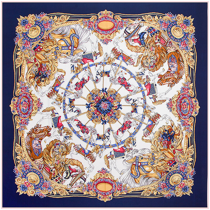 130*130CM 100% Imitation Silk Twill Silk Square Scarf Scarves Floral Tree Print Scarf-Multi Colors - - Luxury Accessories by WAAMII