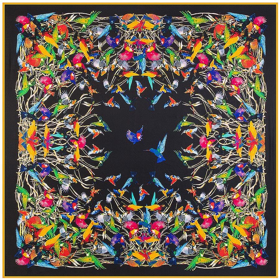 130*130CM 100% Imitation Silk Twill Silk Square Scarf Scarves Floral Tree Print Scarf-Multi Colors - - Luxury Accessories by WAAMII