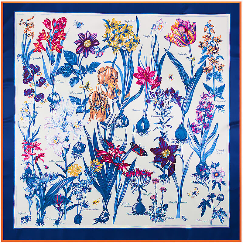 130*130CM 100% Imitation Silk Twill Silk Square Scarf Scarves Floral Tree Print Scarf-Multi Colors - - Luxury Accessories by WAAMII