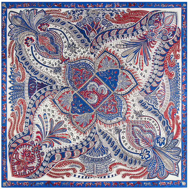 130*130CM 100% Imitation Silk Twill Silk Square Scarf Scarves Floral Tree Print Scarf-Multi Colors Accessories WAAMII