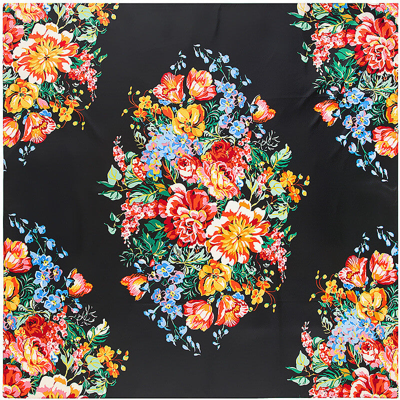 130*130CM 100% Imitation Silk Twill Silk Square Scarf Scarves Floral Tree Print Scarf-Multi Colors Accessories WAAMII