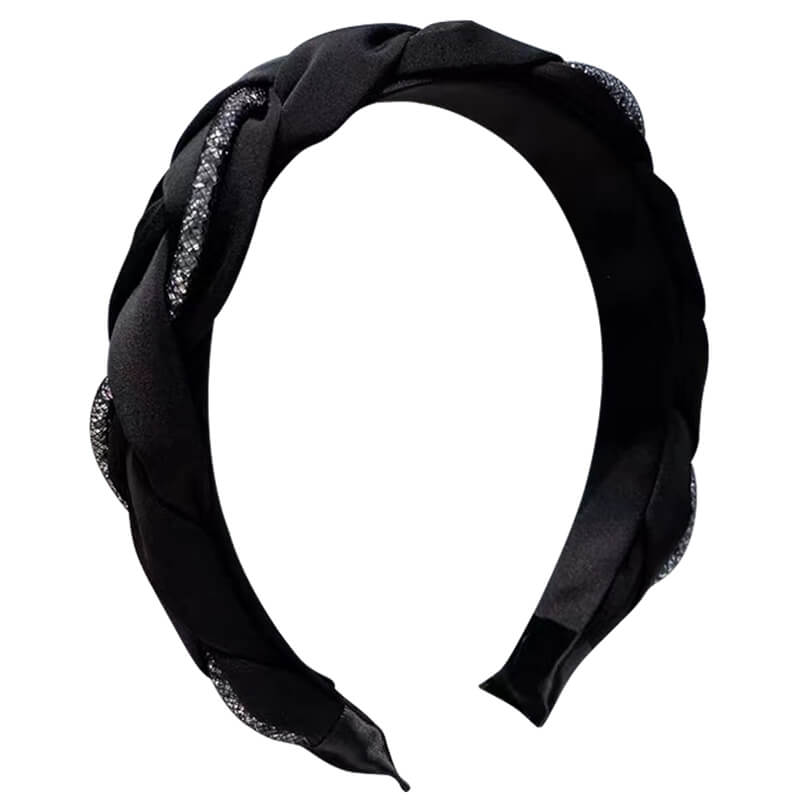 Twist Design Simplicity Black Headband - - Luxury Accessories by WAAMII