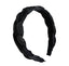 Twist Solid Black Headband with Rhinestones - - Luxury Accessories by WAAMII