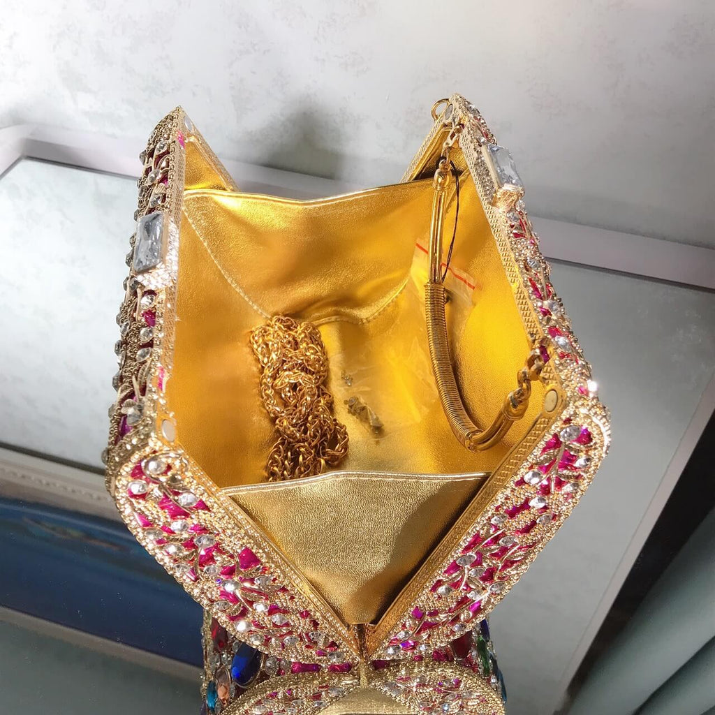 Gemma Fleur Rain Rhinestone Clutch - 详情-09 view - WAAMII