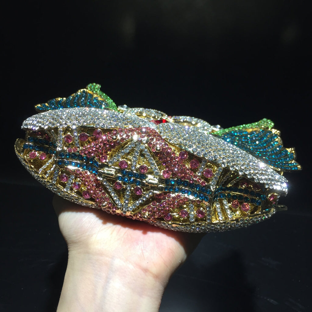 Swan Embrace Crystal Evening Clutch - Detailed shot (3) - WAAMII