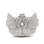 Swan Embrace Crystal Evening Clutch in Silver - WAAMII
