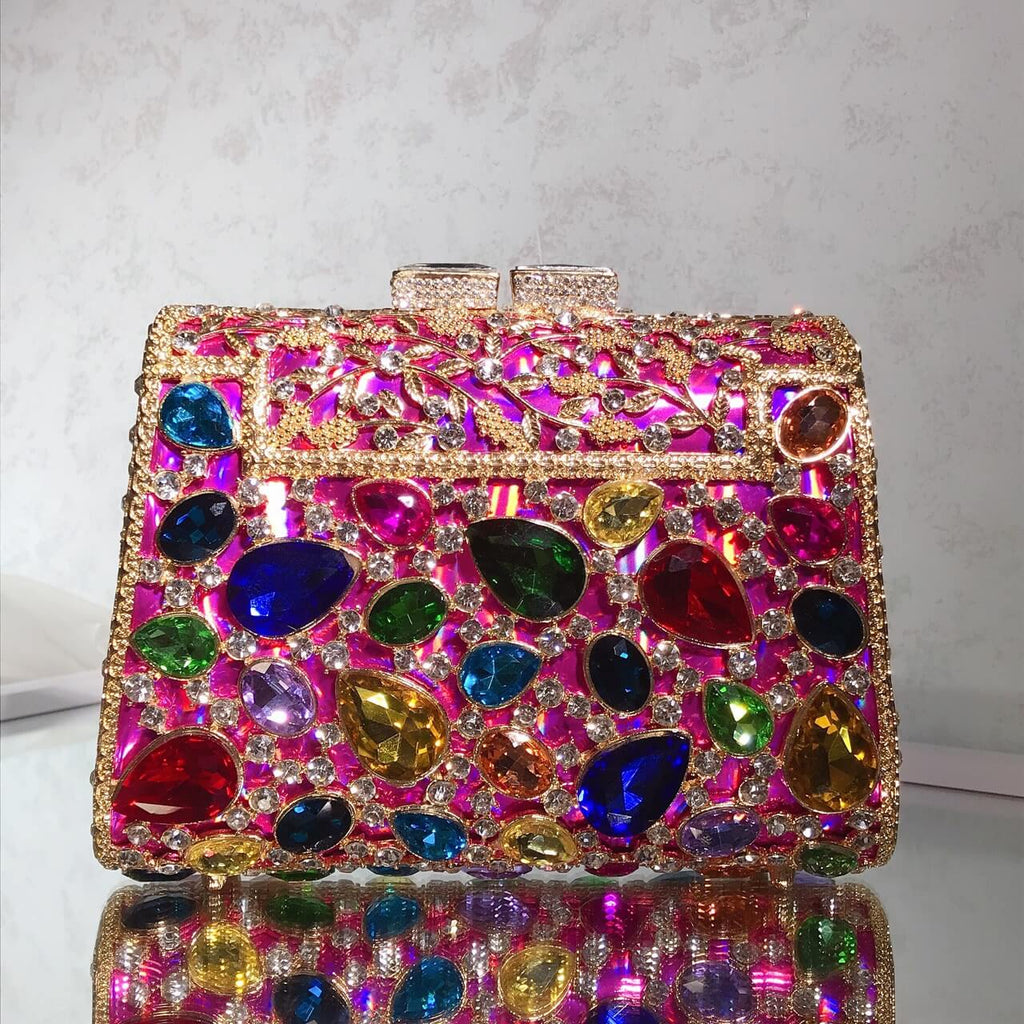 Gemma Fleur Rain Rhinestone Clutch - Detailed shot (3) - WAAMII