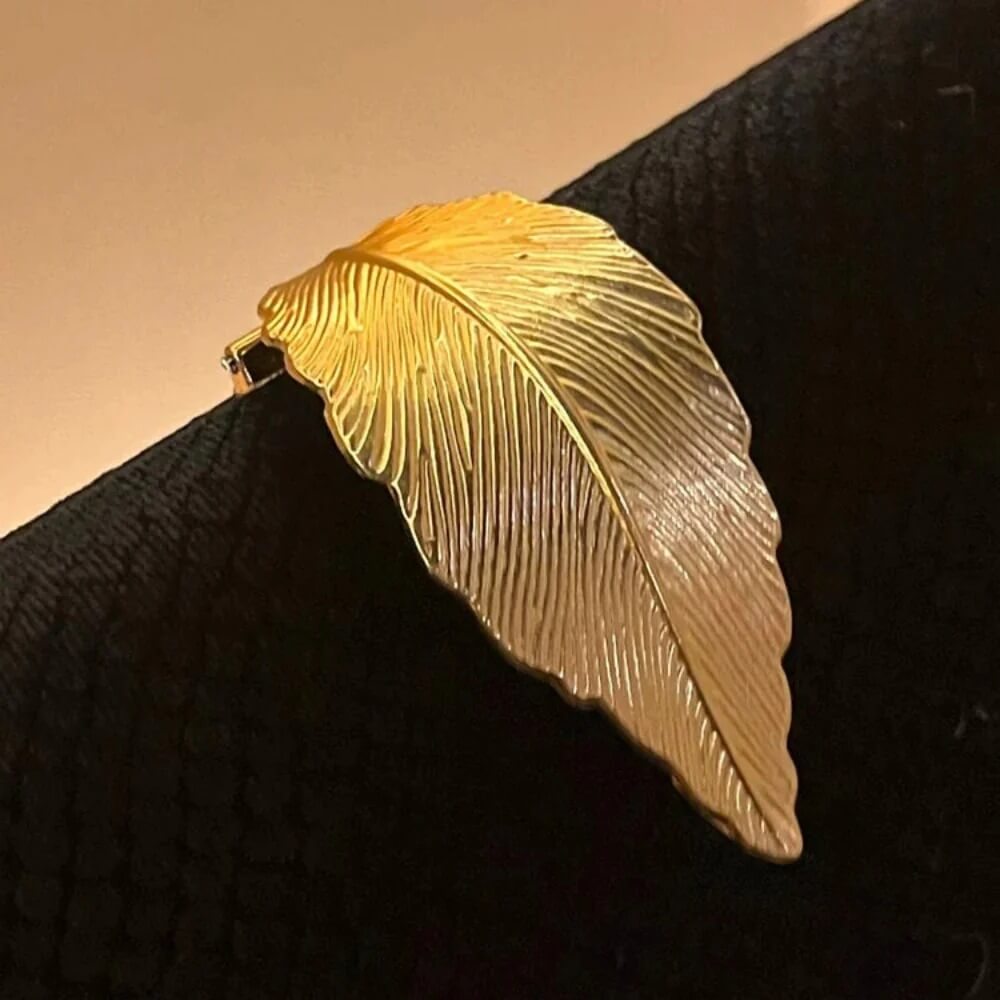 Elegant Gold Leaf Clutch Bag