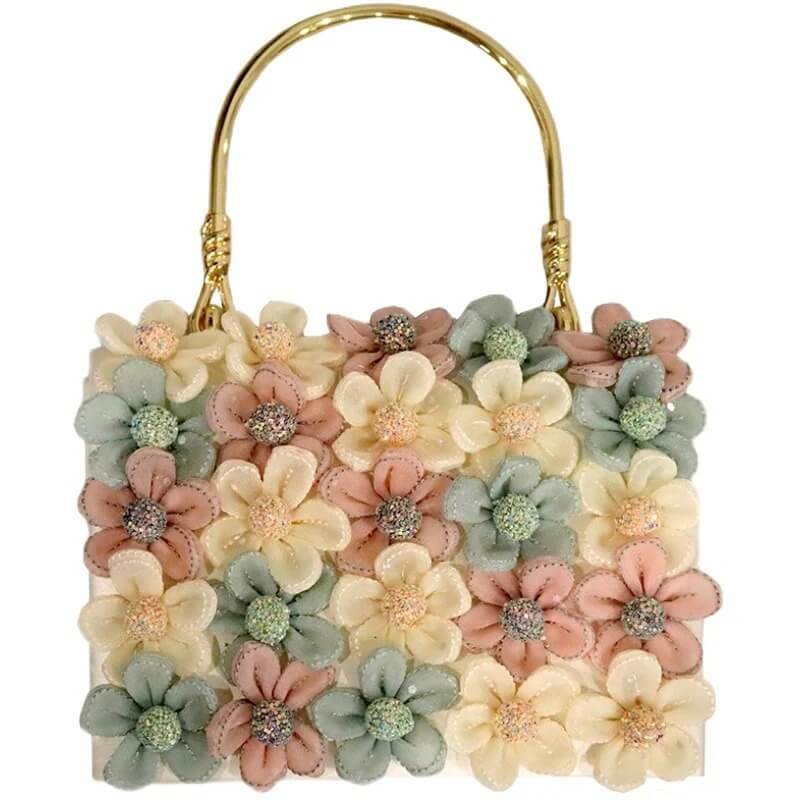 Summer Bloom – Handcrafted Macaron Floral Beaded Bags (5 Styles)
