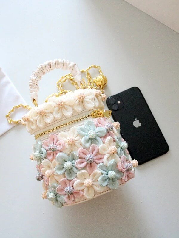 Summer Bloom – Handcrafted Macaron Floral Beaded Bags (5 Styles)