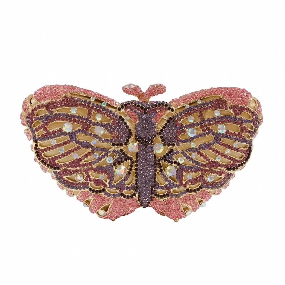 Aurora Butterfly Crystal Minaudière - Pink - WAAMII