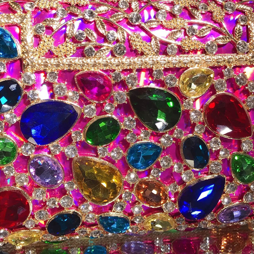 Gemma Fleur Rain Rhinestone Clutch - 详情-05 view - WAAMII